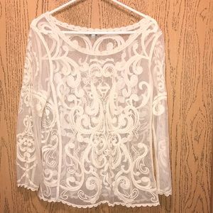 Express long sleeve lace shirt